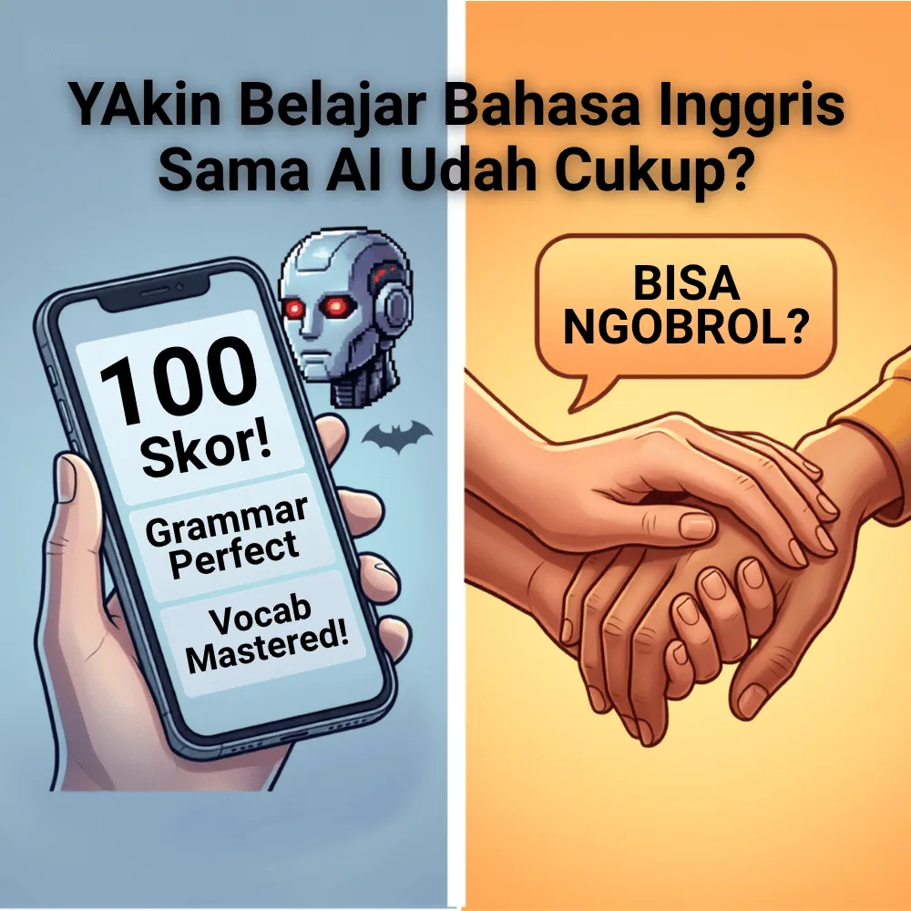 Yakin Belajar Bahasa Inggris Sama AI Udah Cukup? Hati-Hati Kena "Jebakan Batman" !