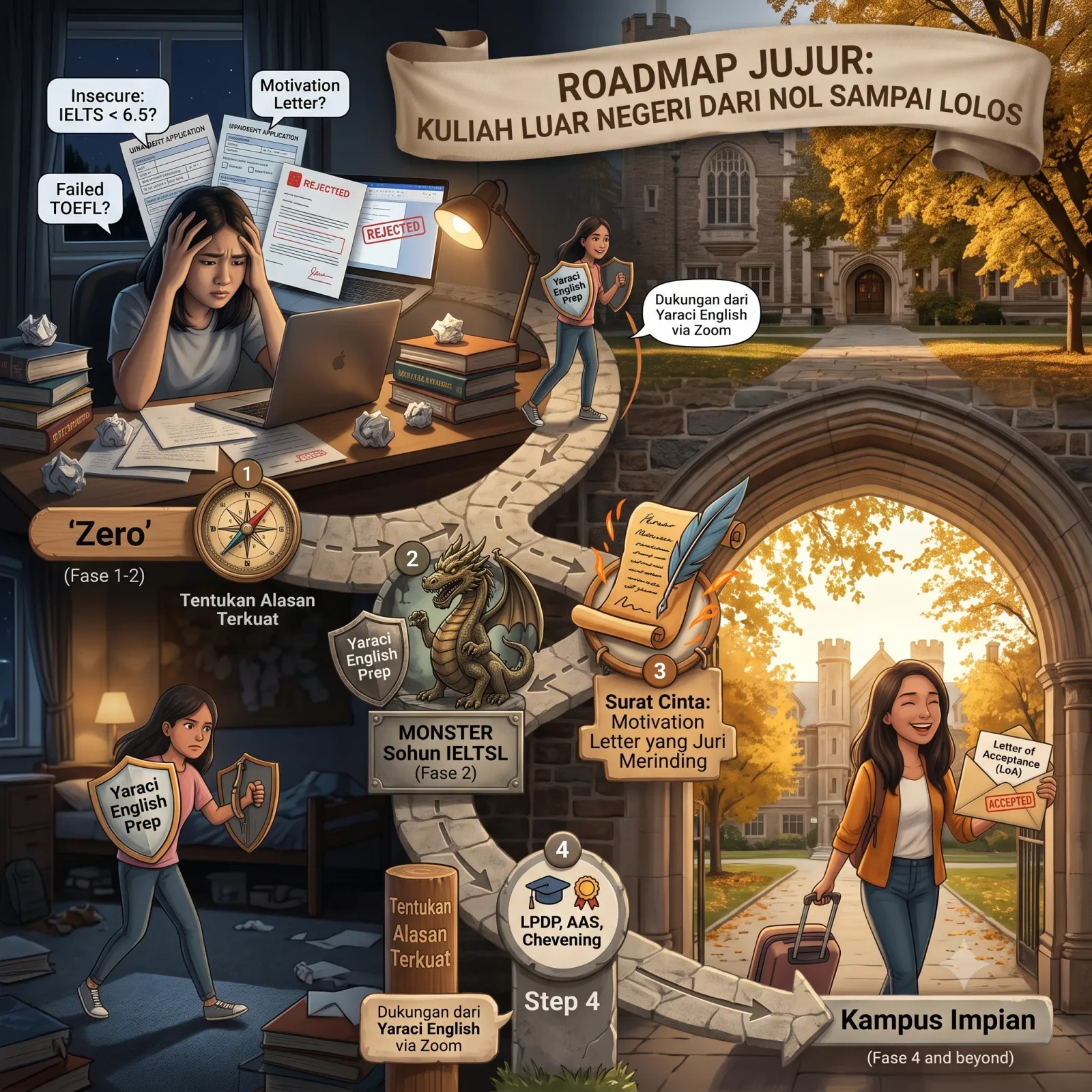 Dari Nol Sampai Lolos Kampus Impian: Roadmap Jujur Buat Kamu yang Pengen Banget Kuliah di Luar Negeri